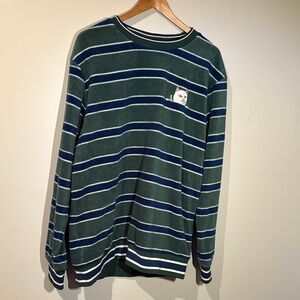 Ripndip Green and Blue Striped Long Sleeve Shirt